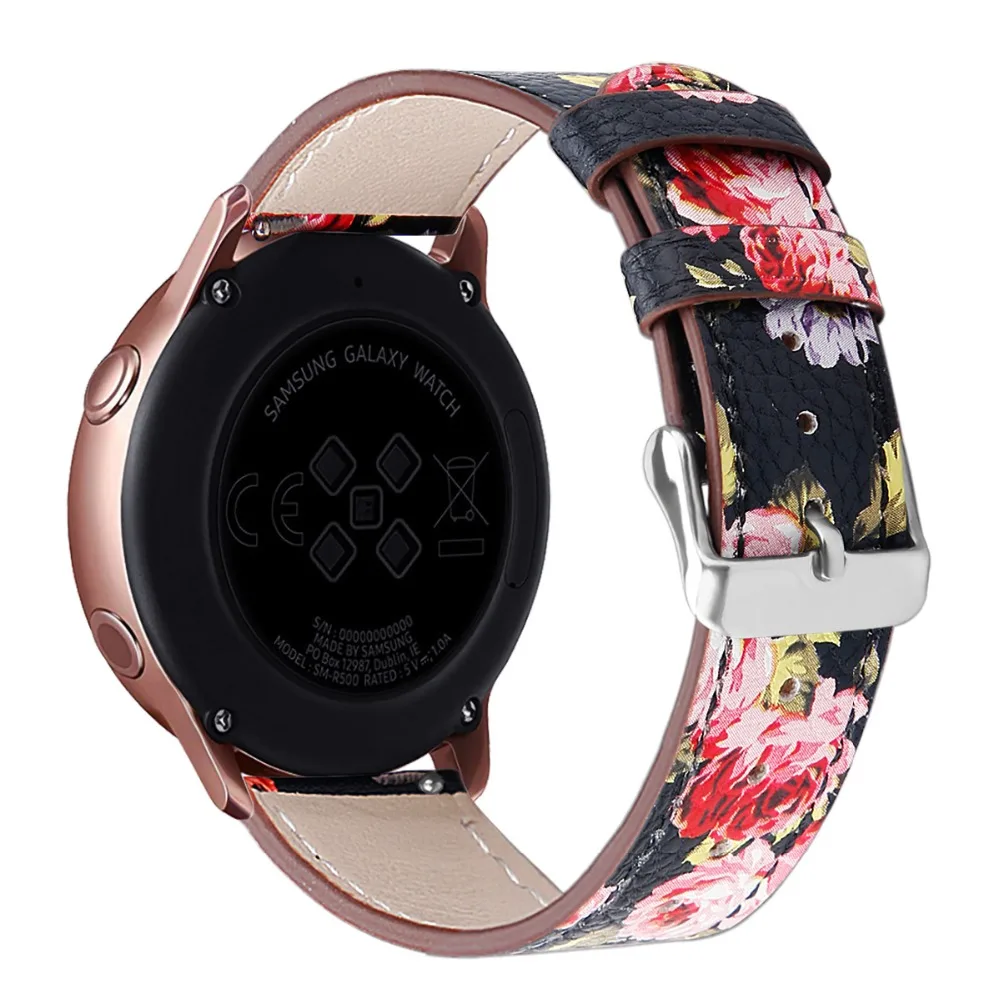 Кожаный ремешок для Samsung Galaxy Watch Active браслет смарт часов 20 мм кожаный 42 мм|Ремешки