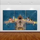 Современное настенное искусство 3 шт. аниме Portgas D. Декоративная картина Ace для дома, холст для гостиной, цельная картина