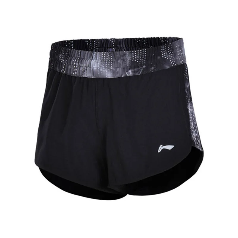 Li-Ning, женские шорты для бега, Стандартная посадка, 92% полиэстер, 8% спандекс, Удобная подкладка, спортивные шорты AKSN006 WKD565 - Цвет: AKSM128 1