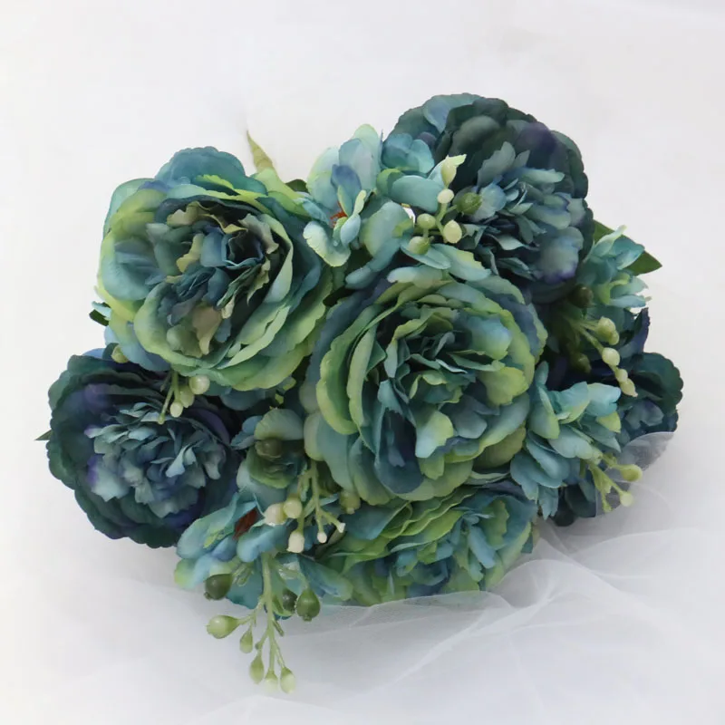 48 см искусственный цветок французская большая связка роз гибискуса Цветочная