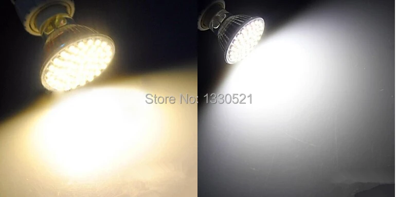 5 шт./лот MR16 GU10 GU5.3 60 светодиодов SMD3528 12 В 220 7 Вт Светодиодная лампа Теплый/Холодный