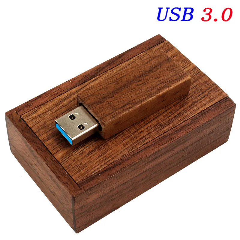 Walnut With box JASTER USB3.0+ коробка(10 шт. бесплатный логотип) дерево клен usb флэш-накопитель Флешка 4 ГБ 8 ГБ 16 ГБ 32 ГБ 64 Гб карта памяти логотип клиента - Цвет: Walnut With box