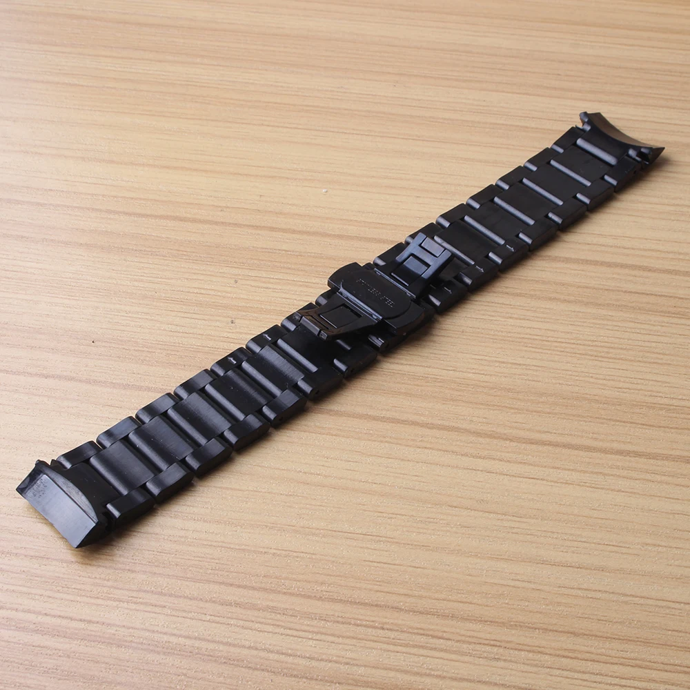 Черный матовый ремешок для часов из нержавеющей стали Gear S3 специальные сплошные