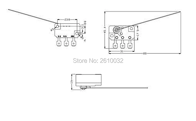 Бесплатная доставка 5 шт. на трех ножках иглы микропереключатель механические