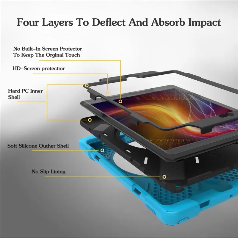 Для iPad 2/3/4 противоударный Детский защитный чехол для iPad2/3/4 Heavy Duty силиконовый