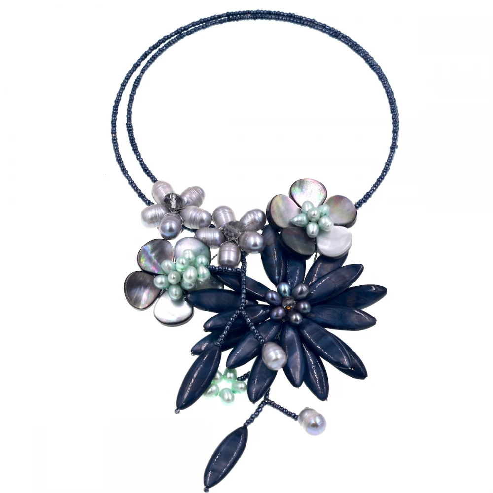 2017 новое поступление модные ювелирные изделия черная Морская ракушка с