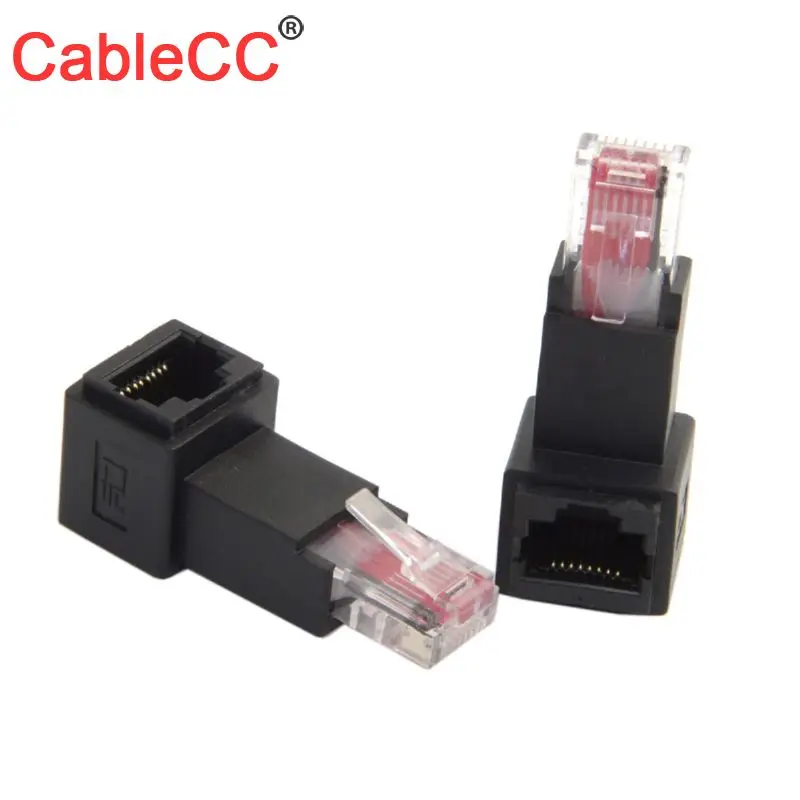 

CY Zihan Down Angled 90 Degree 8P8C FTP STP UTP Cat 5e Male to Female Lan Ethernet Network Extension Adapter