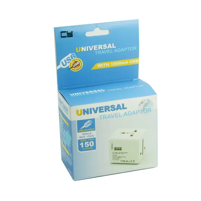 Черно-белый универсальный адаптер питания вилка для путешествий Электрический