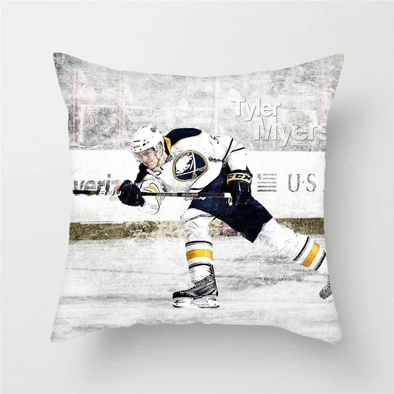 Чехол для подушки Fuwatacchi Ice Hockey Match чехол Athlete Photo Throw декоративная наволочка дивана