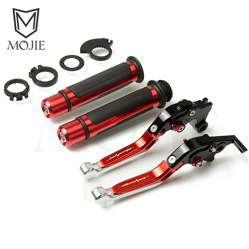 Black Red Silver Для Honda CB900F Hornet CB919 2002-2007 2003 2004 2005 2006 Мотоцикл с ЧПУ Регулируемый складной тормозной рычаг сцепления ручками - Цвет: Black Red Silver