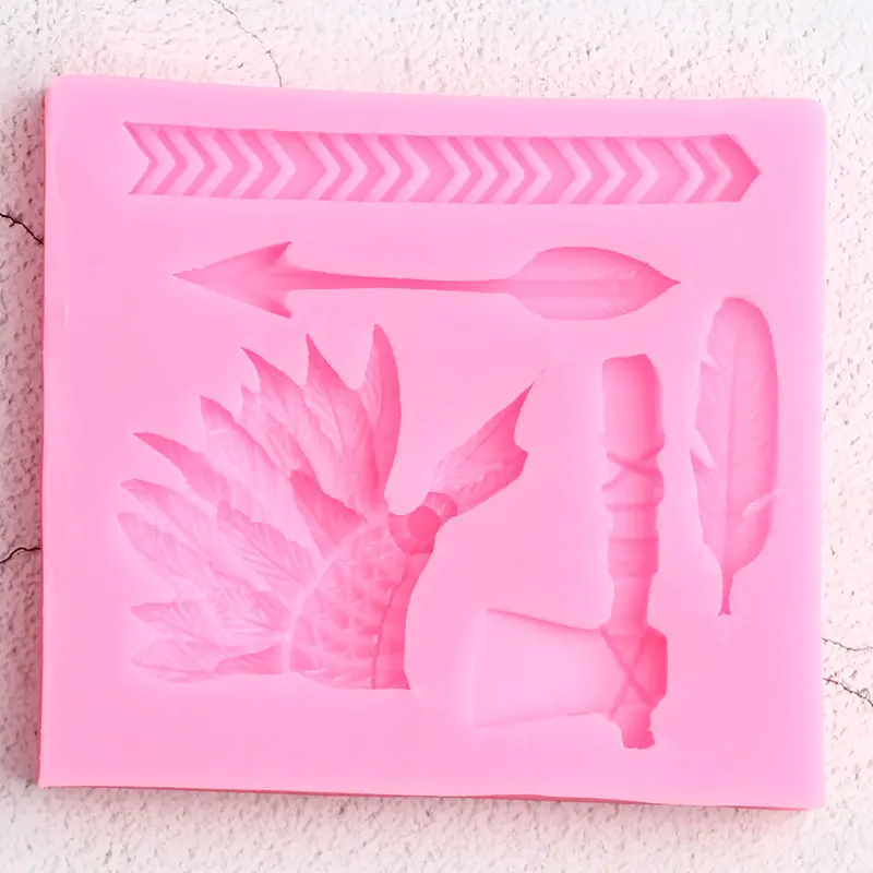 Силиконовая форма в виде стрелы Листьев Ax перья искусственные украшения для