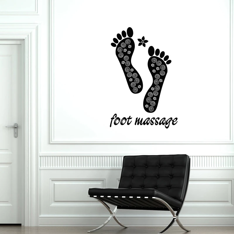 Наклейки на стену с надписью массаж ног для спа фона гостиной художественные