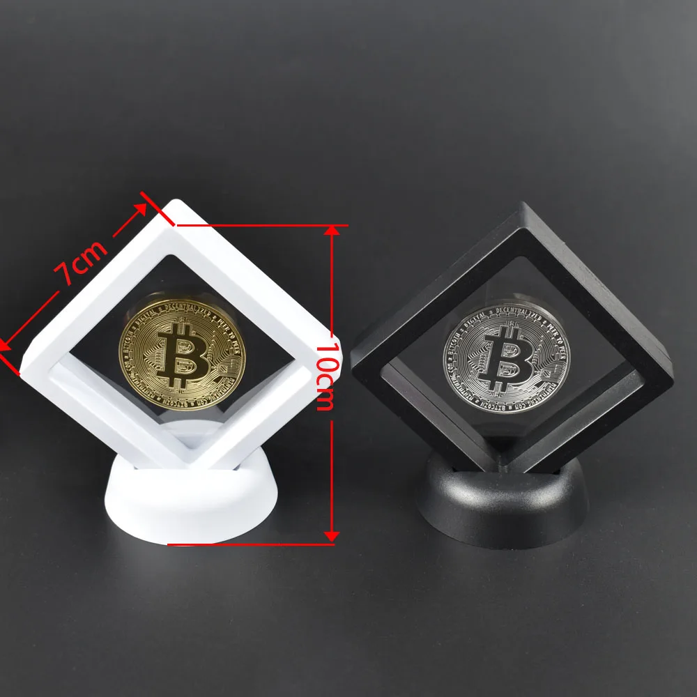 Позолоченный BitCoin Бит монета с Пластик чехол пульсация Litecoin эфириума Doge