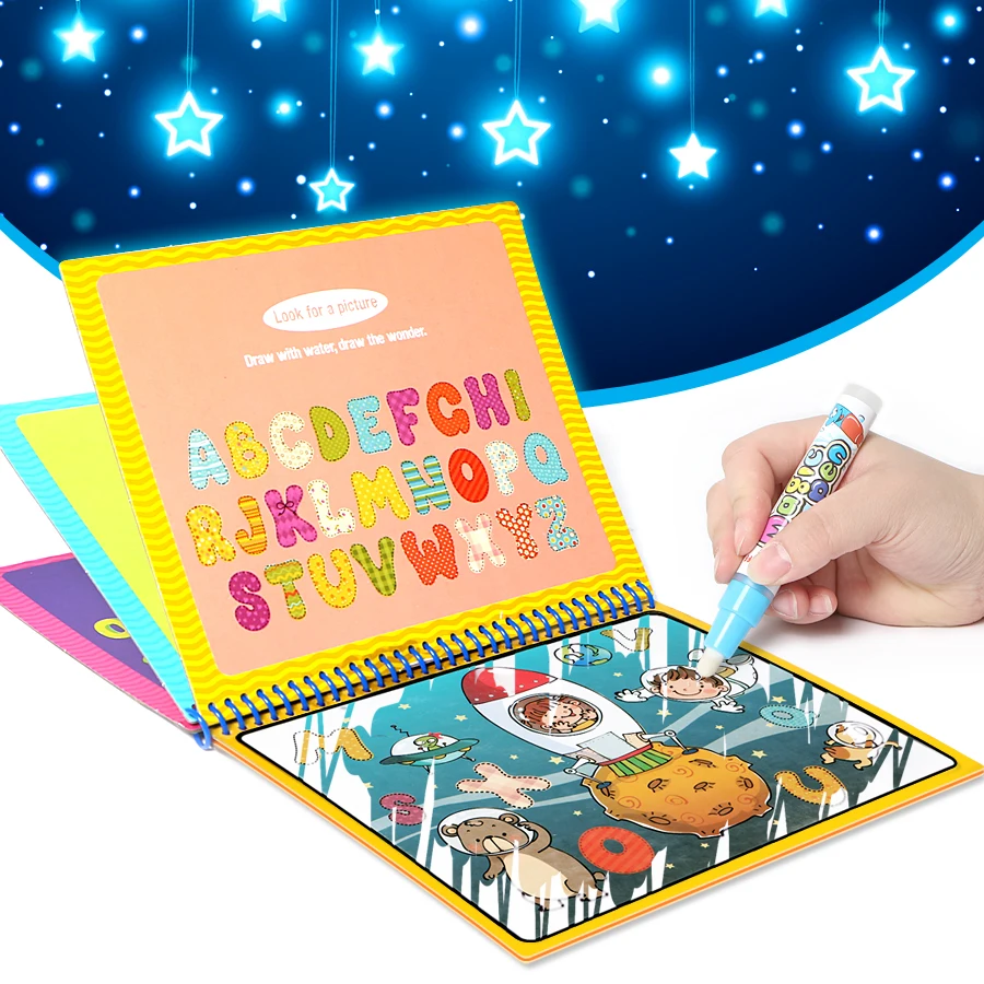 Волшебная книга для рисования водой Зоопарк Животные динозавры раскраска