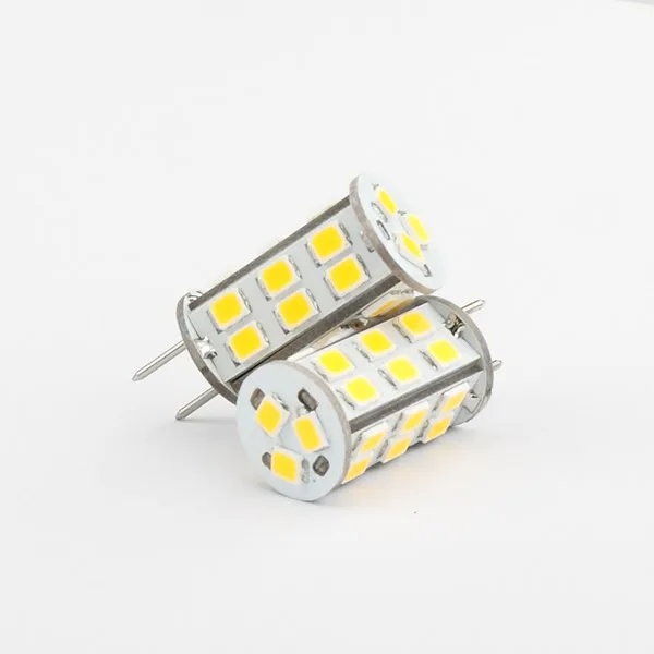 Лампа G6.35 сверхяркая мощная 2835SMD 27 светодиодов до 350 лм 12 в пост. Тока диммируемая
