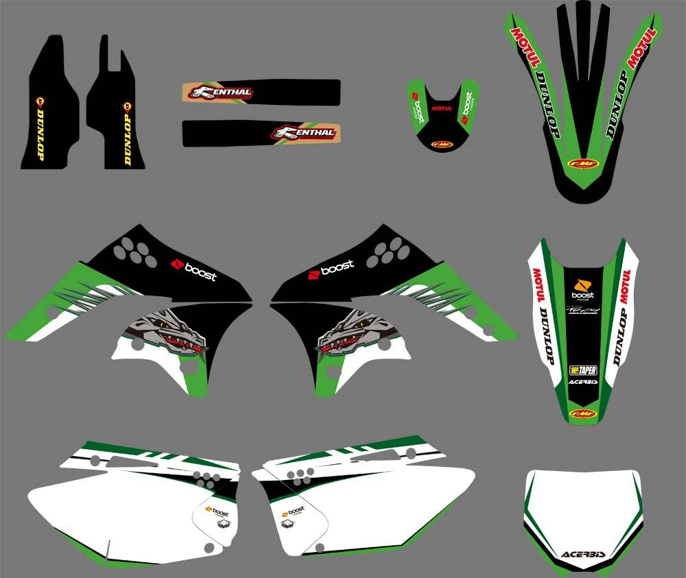 Деколи и деколи в виде новой команды наборы наклеек для Kawasaki KX250F KXF250 2006 2007 2008 KXF 250