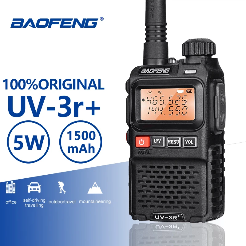 Baofeng UV 3R + Высококачественная мини рация Карманный УКВ УВЧ двухсторонний
