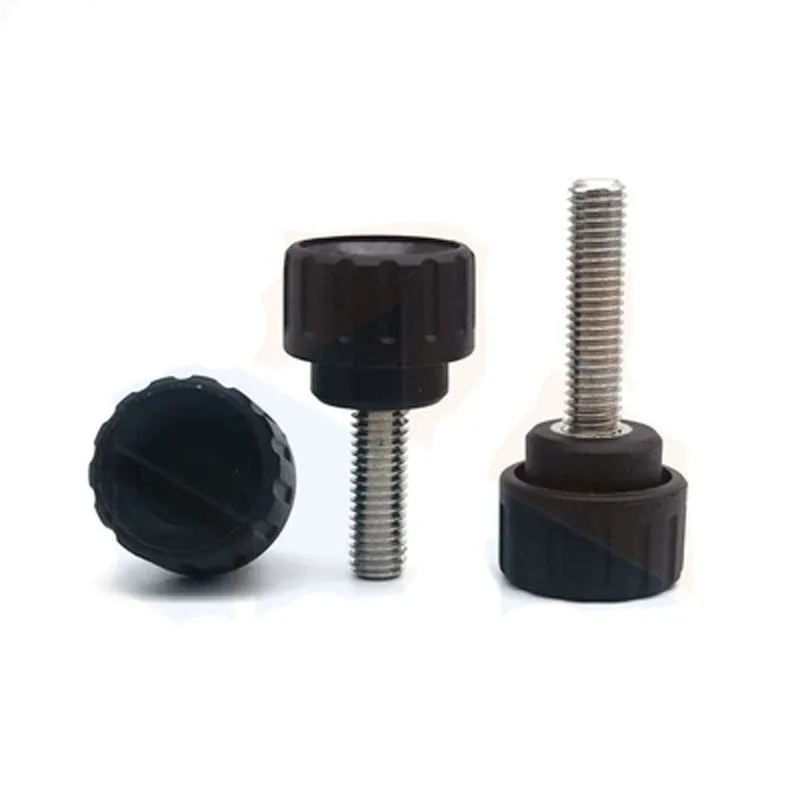 

2pcs M5 304 stainless steel Round head stripe handle Plastic small knob Embossing knobs Embossed screw 10mm-50mm Length