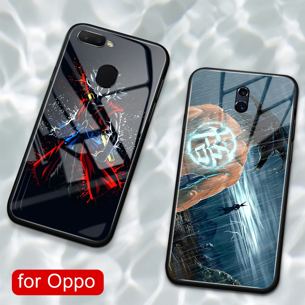 Для Oppo R17 Чехол со стеклянной задней частью аниме dragon ball чехол для R9 R9S R11 R11S Plus R15 | Бамперы -33056277332