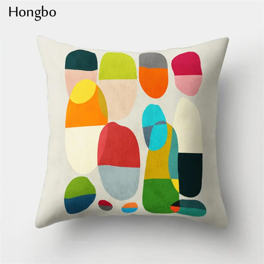Hongbo 1 шт., креативный чехол для подушки с рисунком солнца, птиц, гор, чехол для подушки, наволочка для кровати, чехол для подушки для автомобиля, дивана, домашний декор - Цвет: 10