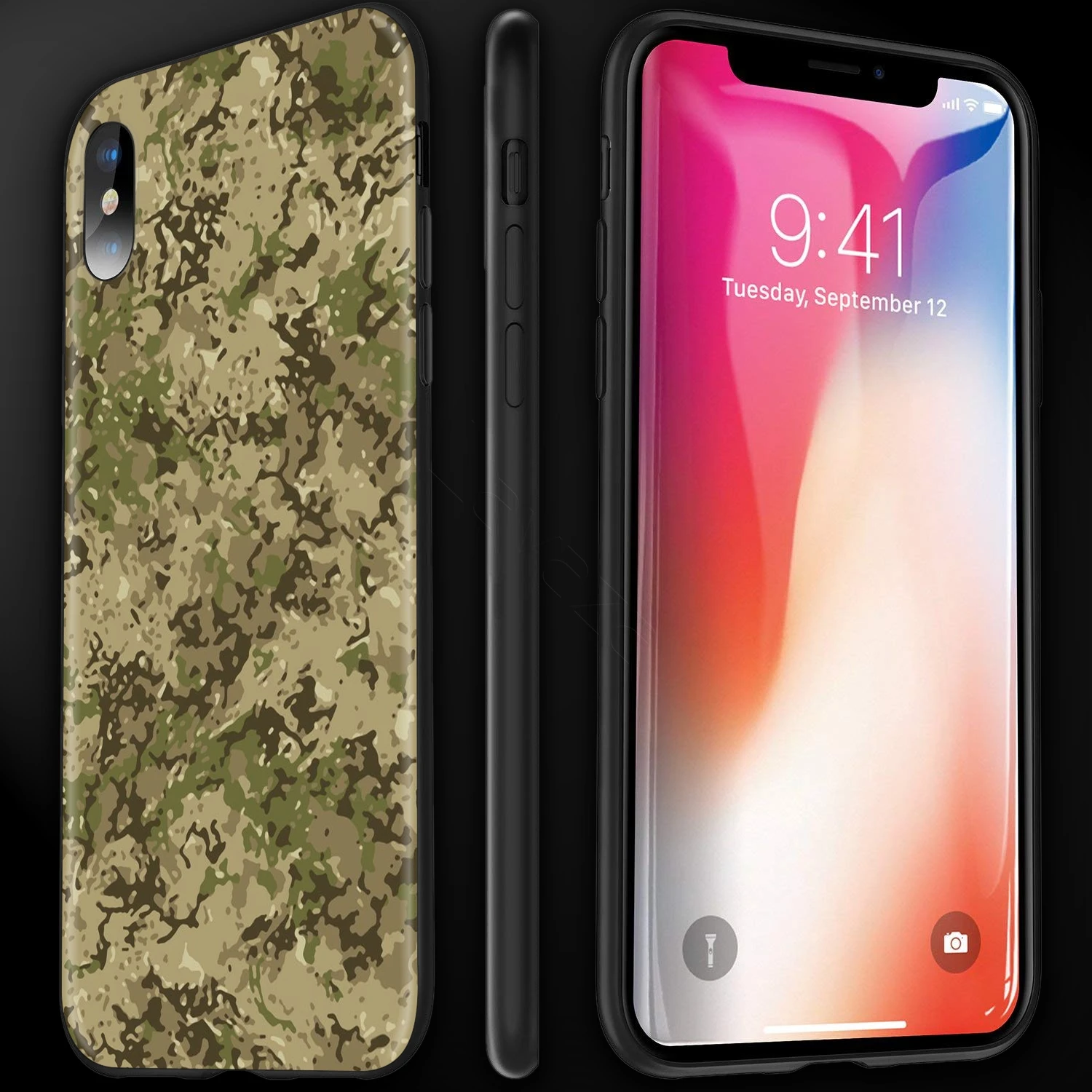 Камуфляжный армейский чехол Lavaza в стиле милитари для iPhone 12 mini 11 Pro XS Max XR X 8 7 6 6S Plus 5