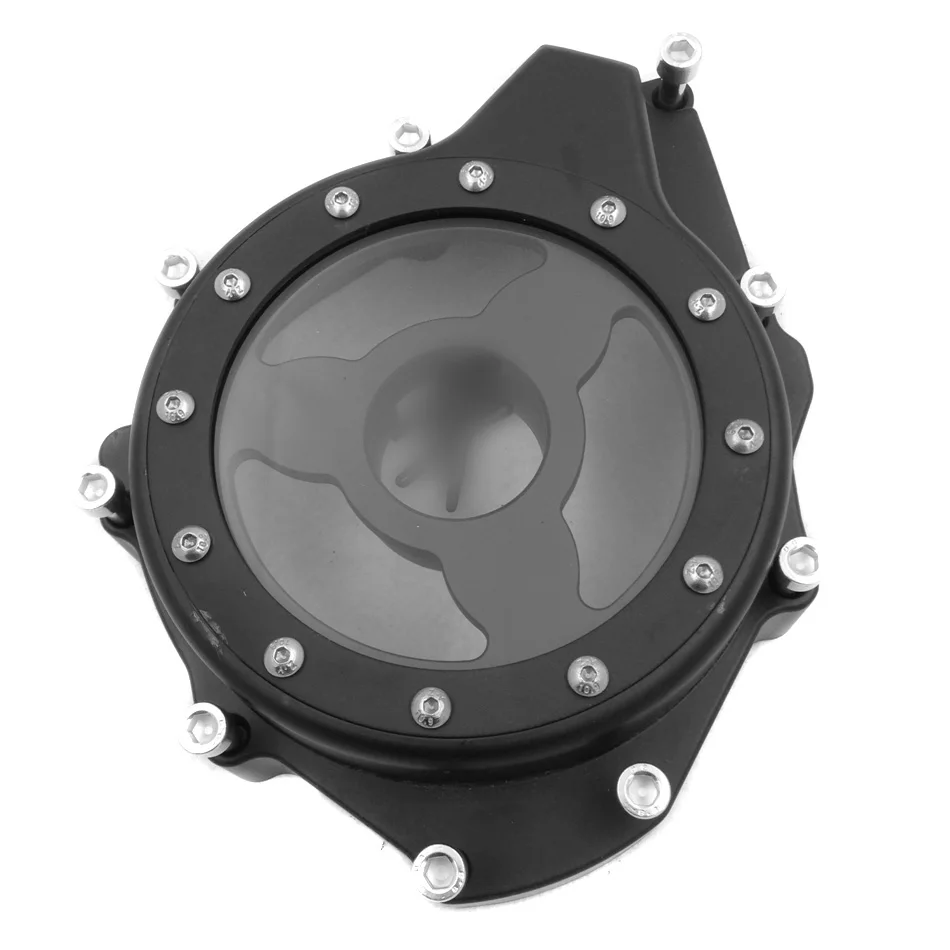 Aftermarket мотоциклетные части стекло Прозрачная крышка статора двигателя для Suzuki GSX1300R Hayabusa 1999-2013 Черный