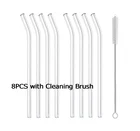 8 шт., стеклянные соломинки ручной работы, 20 х8 мм