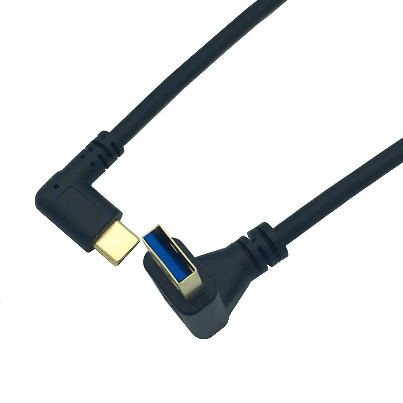 Позолоченные USB3.0 AM изгиб/Тип С Боковой изгиб компьютер Тетрадь телефон кабель