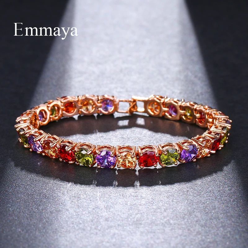 Женский/вечерние ской Теннисный браслет Emmaya разноцветный свадебный в римском