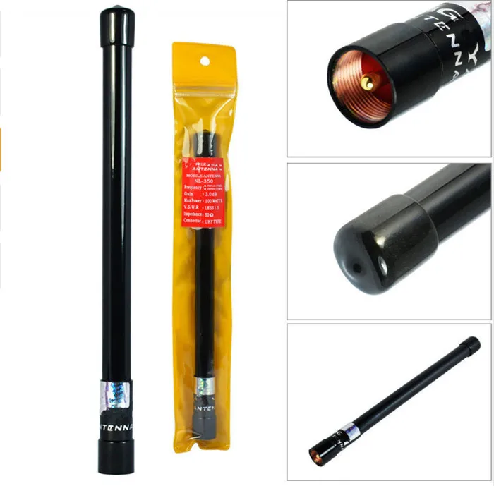 Для NL 350 de Dual Band FRP антенна VHF UHF 144/430 МГц PL259 negro для машине радио móvil J258|Рации| |