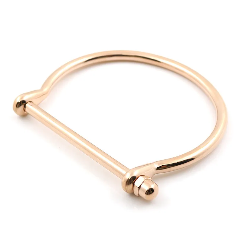 Fashion Punk Love Bangle Bracelet Woman Men Horseshoe Bracelets Stainless Steel Wedding Party Charming Cuff Wristband Jewelry|cuff bracelets|fashion