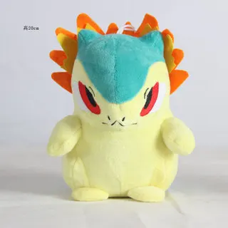 Typhlosion 20cm Пикачу Бульбазавр Squirtle Charmander Мягкая Игрушка коллекция хобби кукла аниме периферийная плюшевая кукла рождественский подарок для детей - Цвет: Typhlosion 20cm