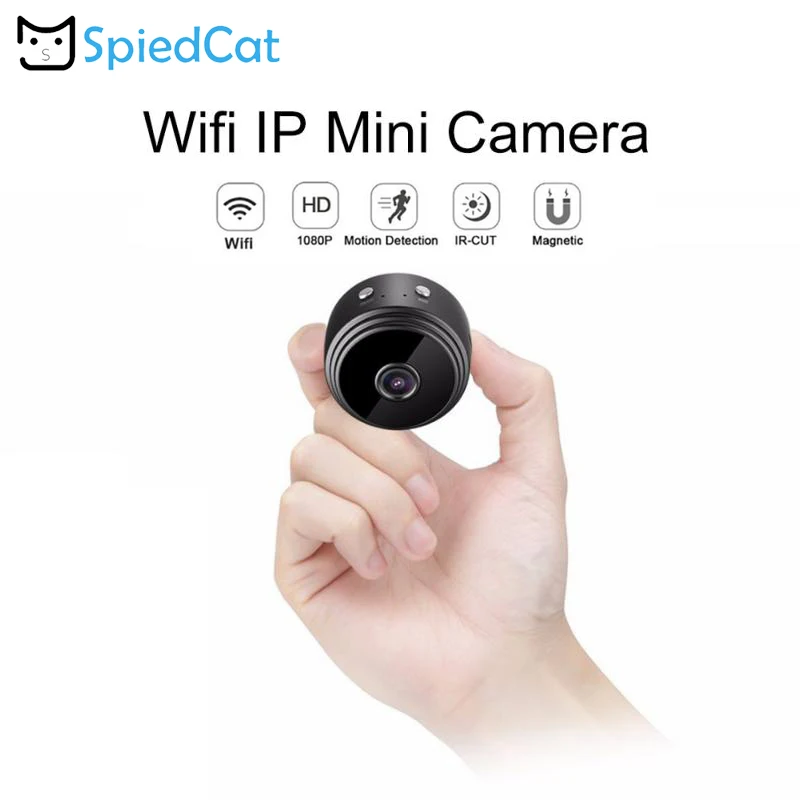 Беспроводная видеокамера круглый полный HD 1080 P ночного видения WiFi мини ip камера