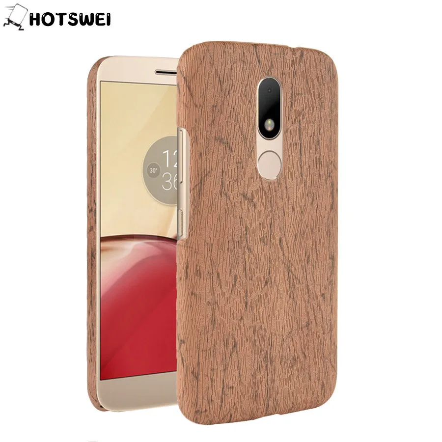 Чехол HOTSWEI для Motorola Moto M 5 дюйма тонкий чехол из древесной кожи жесткий пластиковый