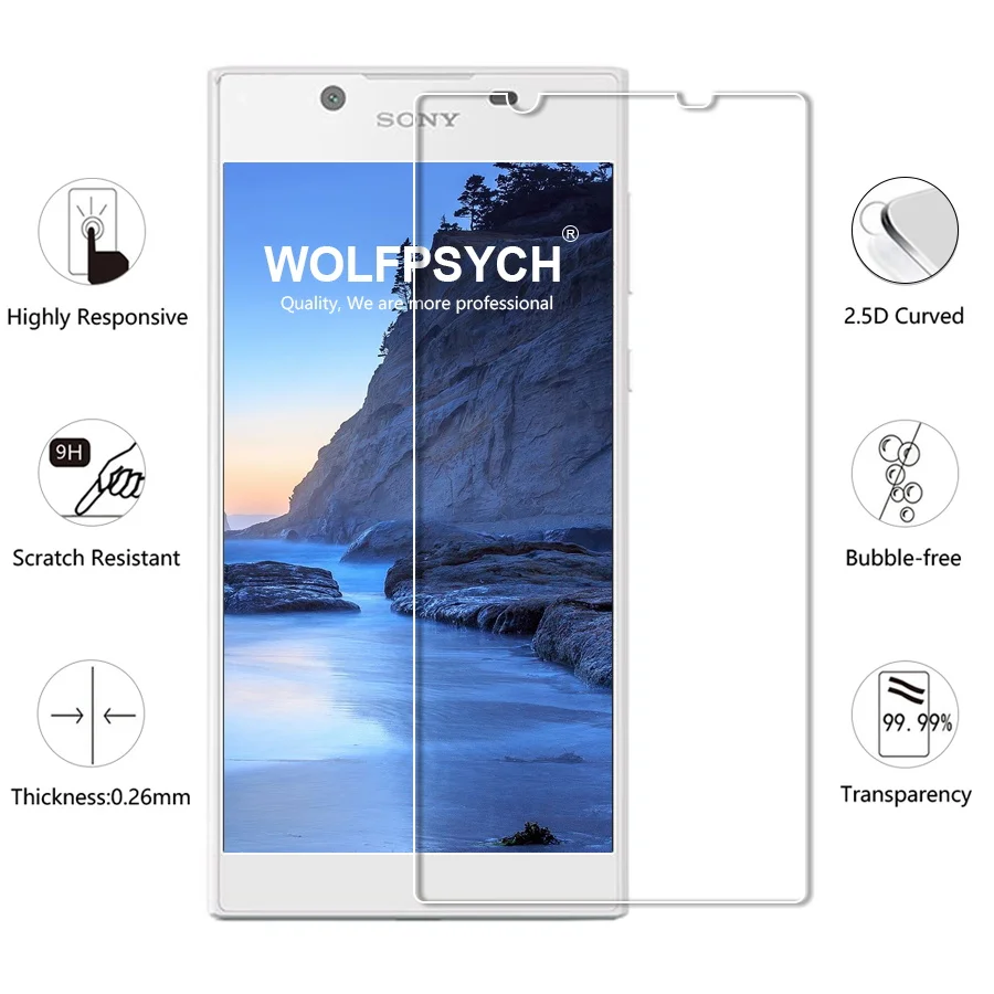 Wolfpsych 2.5D закаленное Стекло для Sony Xperia L1 L2 двойной прозрачная защитная пленка