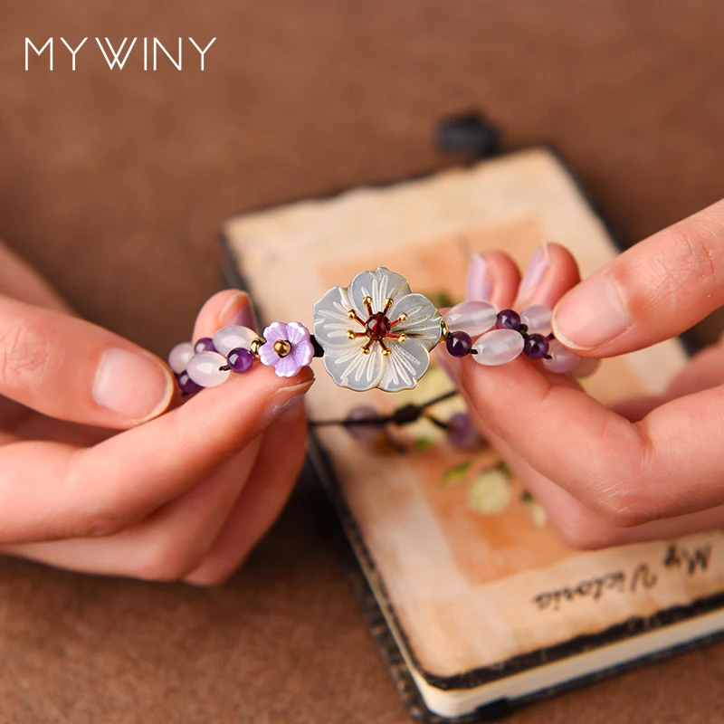 Оригинальный этнический экзотический браслет MYWINY с ракушками новый из бисера