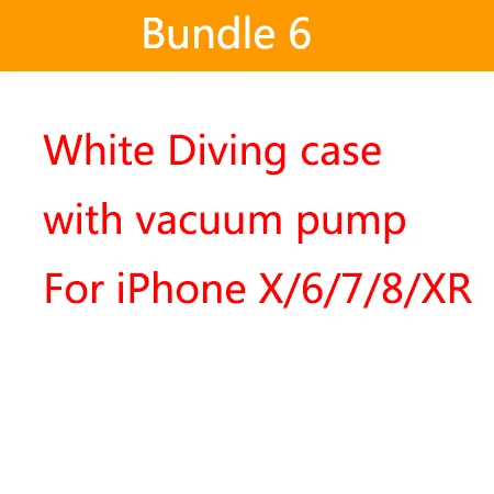 white w vacuum pump Seafrogs 60 m/195ft 4,7 ''Bluetooth водонепроницаемый корпус Дайвинг чехол для телефона чехол сумка для iPhone X/6/7/8/XR подводный чехол для телефона - Цвет: white w vacuum pump