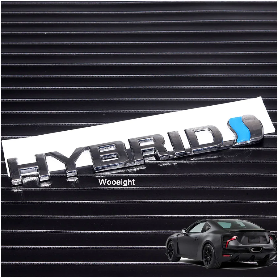 Wooeight 3D серебристая металлическая гибридная наклейка для кузова автомобиля