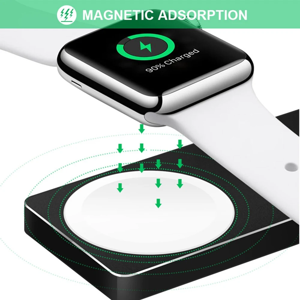 Portable Magnetic Wireless Charger for Apple Watch Series 4 3 2 1 aluminum alloy Mobile QI wireless For iWatch | Электроника