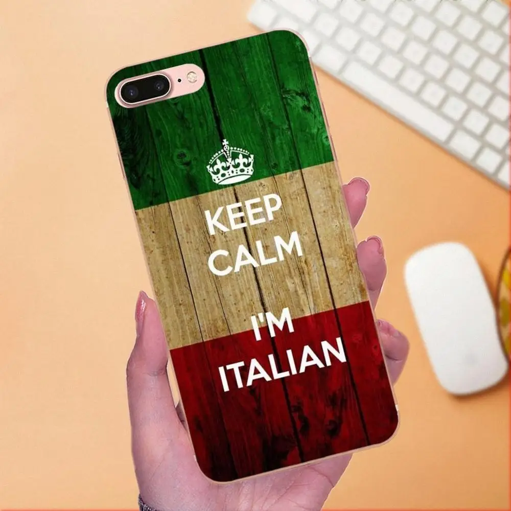 TPU Quinn телефон для Apple iPhone 4 4S 5 5C 5S SE 6 6S 7 8 Plus X XS Max XR итальянский флаг красочный