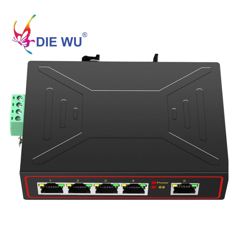 Промышленный Коммутатор Ethernet 5 портов 10/100/1000 Мбит/с гигабитный сетевой