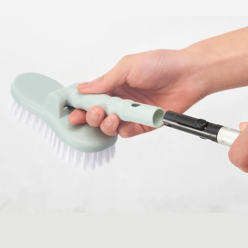 

Household Retractable Long handle Floor Brush Bathroom Brush Removable Rotatable Hard Brush Toilet Bathtub Tile Cleaning Tool