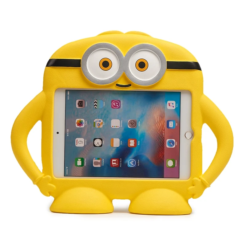 Цвет: желтый Чехол в стиле маленького желтого человека для iPad Mini 1/2/3/4/5 Mini 5 Mini 4 3 EVA Foam противоударный ручной Стенд для детей чехол для планшета Funda - Цвет: Цвет: желтый