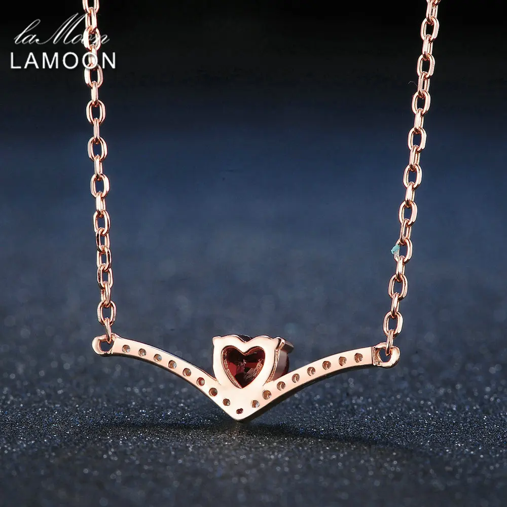 Женская цепочка из серебра 925 пробы с красным гранатом 4 мм|jewelry necklace women|jewelry