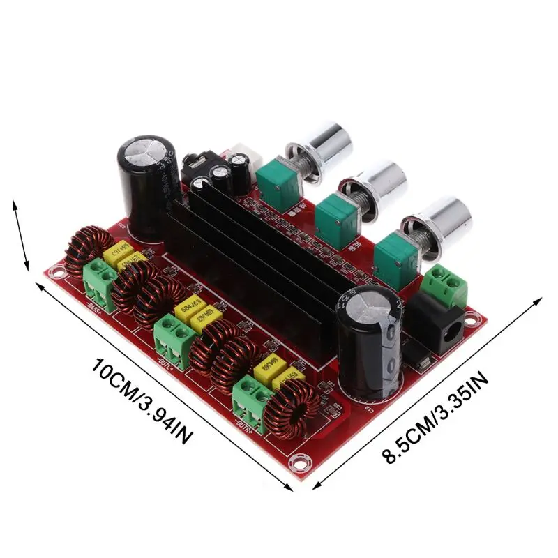 OOTDTY 2x50 Вт + 100 DC 12 в-24 в TDA3116 2 1 Высокая мощность цифровой аудио усилитель плата
