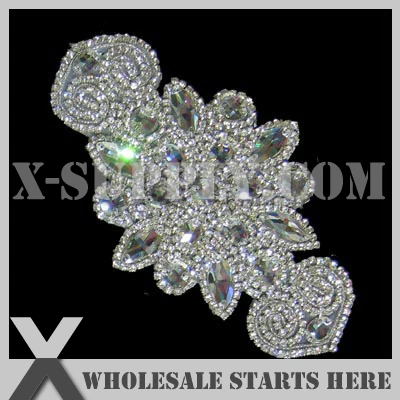 

Tabitha Rhinestone Appliques for Wedding Bridal Dress,Sash,Headband and Shoe,X1-RAT2214