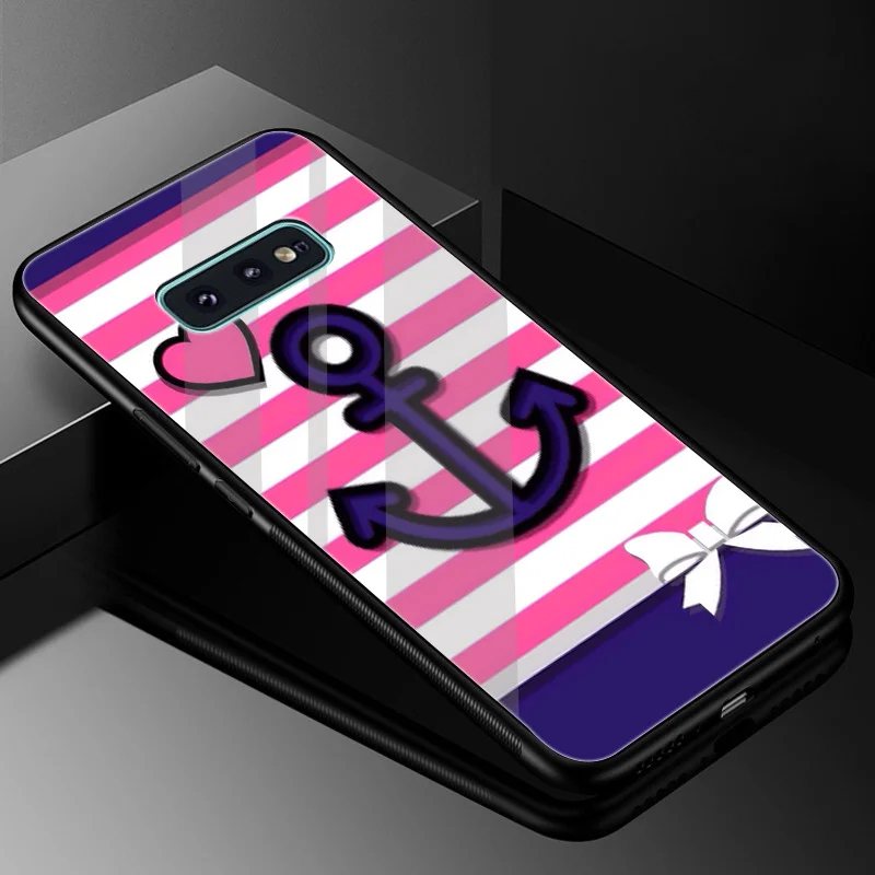 Desxz цветной чехол для телефона из закаленного Стекло samsung Galaxy S7 край S8 S9 плюс S10 Note 8