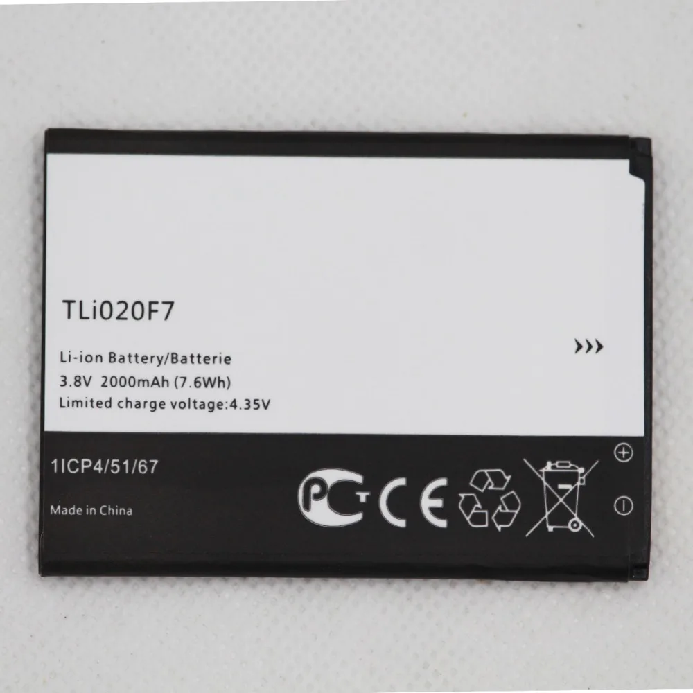 2 шт. 2000 мА/ч TLI020F7 мобильный Батарея для Alcatel PIXI 4 5045D Pop 5042D C7 7040 7040D 7041 7041D J720 J720T J726T