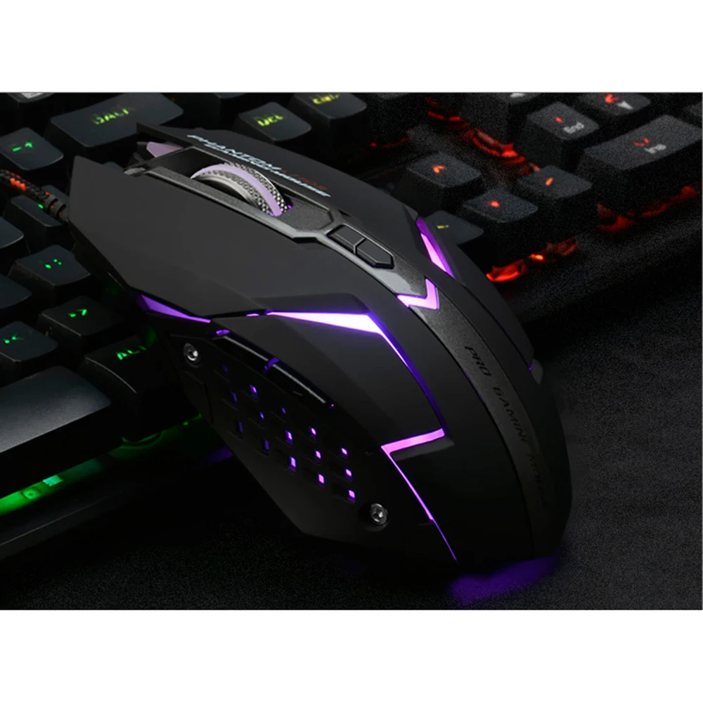 AZZOR D5 Тихая Нажмите USB проводной игровой Мышь 7 кнопок 3200 Точек на дюйм Mute