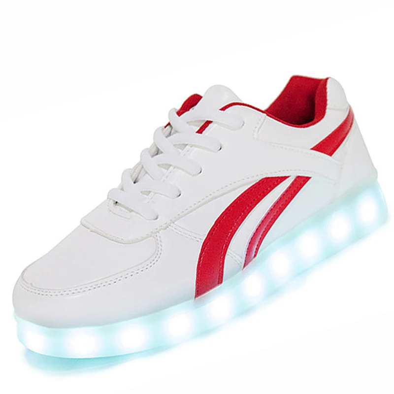 Size35-42/красовки Светящиеся USB подсветкой детская обувь детей с кроссовки для